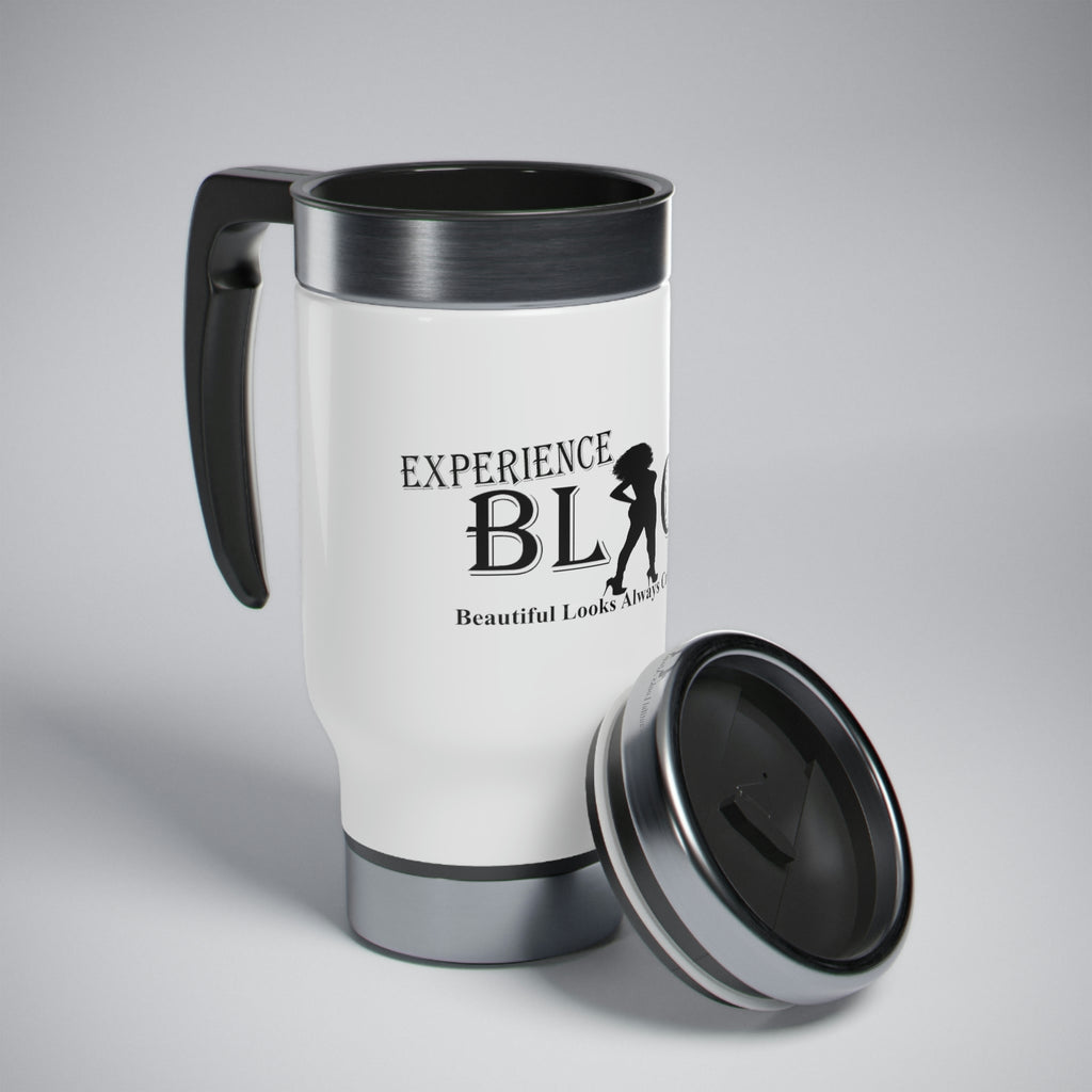 Experience BLACK Stainless Steel Travel Mug with Handle, 14oz